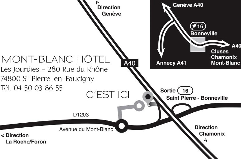 Plan d'accès du salon des vins 2022 à Saint Pierre en Faucigny